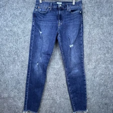 Hudson Jeans Womens 27 Blair High Rise Super Skinny Ankle Thrashed Ripped