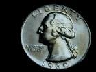 Raw 1960 U.S. Silver Quarter Type B Proof Die Reverse Variety Coin
