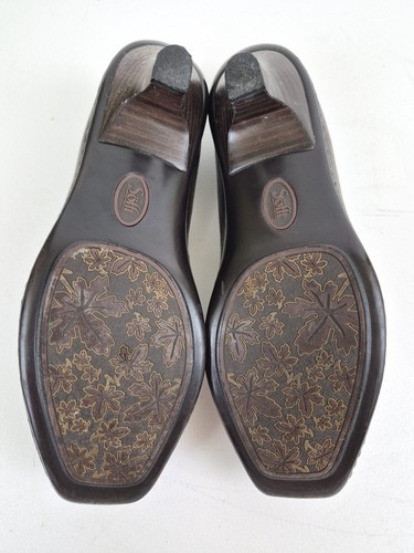 Sofft Brown Leather Loafers Croc Embossed Womens Size 8N - Bild 9 von 11