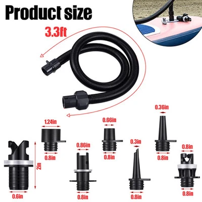 UNKNOWN Schlauchboot Pumpe Adapter Set 6 Düsen mit 39 Zoll Schlauch für Komfort