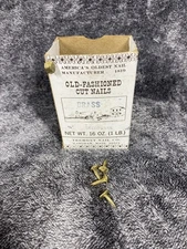 Old Fashioned Cut Nails 5/8" Decor Brass Tremont Nail Co. 1 lb.
