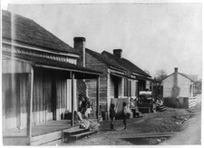 8" x 10" Photo African American Families,Porch,Wooden Homes