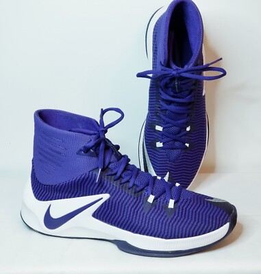 Nike Zoom Clear Out Hi Top Basketball Shoes M7.5/W8 Purple/White 844372-555 Nike Zoom Clear Out Hi Top Basketball Shoes Men 11 Purple  main image 3
