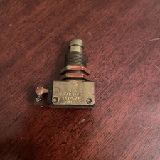 Arrow Hart SPST Push Button Switch Stomp Guitar Effects, 1A 125V, NOS Vintage