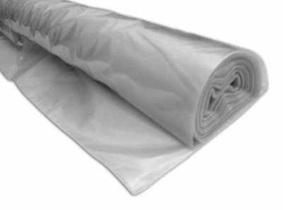 YUZET Clear Builders Decorators Polythene Dust Protective Sheet TPS Polythene 4m x 25m