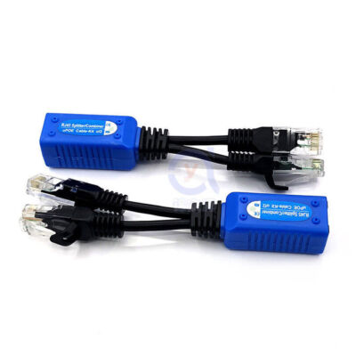 1 Pair RJ45 Splitter Combiner uPOE Cable POE Connectors Adapter Passive Power