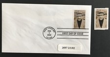 US 2002. Langston Hughes. Sc#3557.  MNH. +FDC.  34c