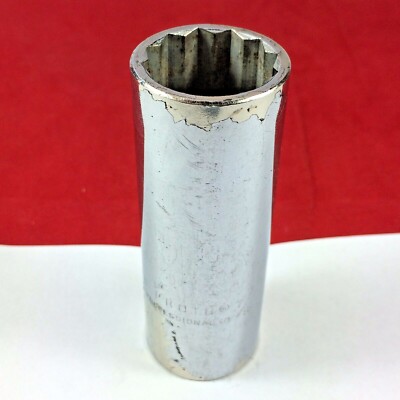 Vtg Proto Professional 7/8'' 5328 1/2'' drive 12-point Deep Socket USA