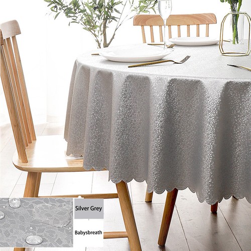 Table Cloth Waterproof, Oil-proof, Non-washable, Ironing Proof Round Table Cloth - Picture 13 of 30