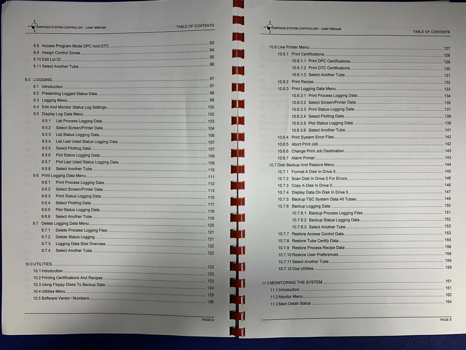 Tempress System Controller User Manual 1998, Used - Image 4 of 4