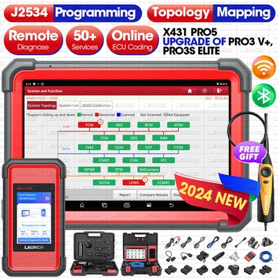 NEW LAUNCH X431 PRO 5 PAD V+ Car Diagnostic Scanner Tool Programming K-ey Coding