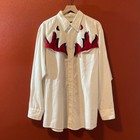 <!--F#f_0-->Steer West Men's Vintage Rockabilly Red Flame Button Down Long Sleeve Shirt<!--F/-->