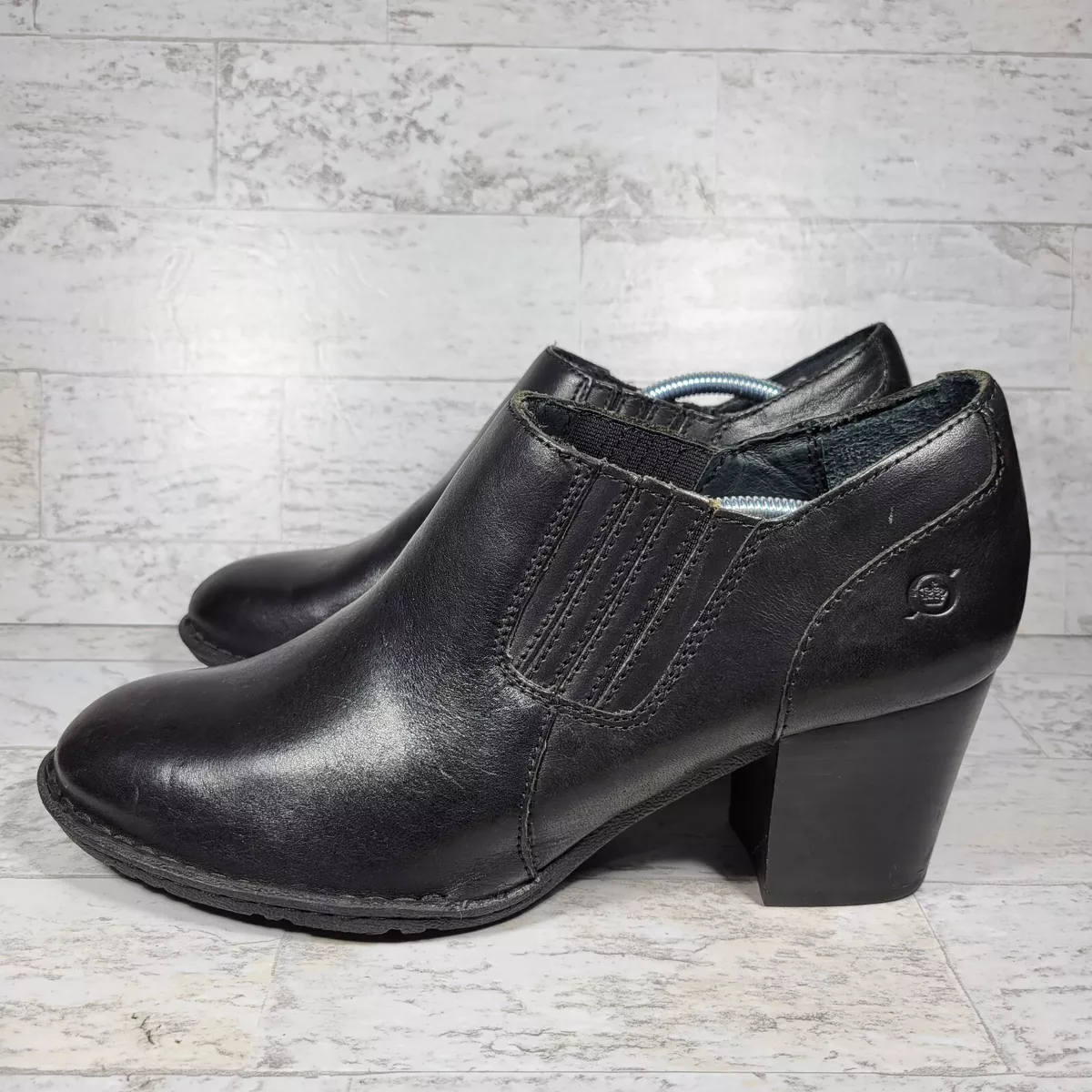 Low heel cheap born booties
