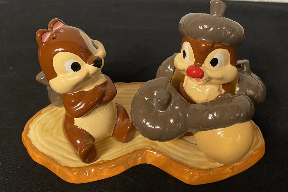 RARO Walt Disney WDCC Chip & Dale 3 Piezas Con Nueces Salero y Pimentero Coctelera #99261 Foto 2 de 4