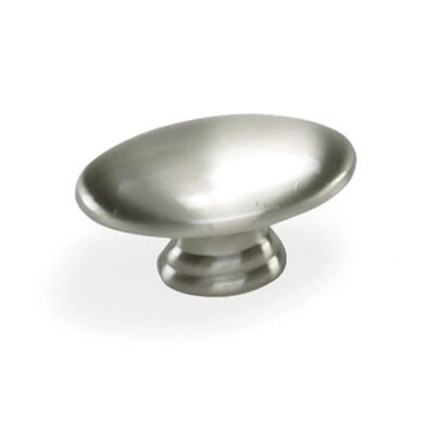 Cabinet Knobs Nantucket Oval 1-1/2'' Width Knob, Satin Pewter #52239 Bundle of 6