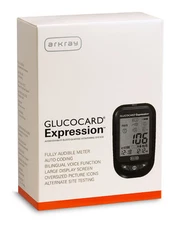 Arkray Glucocard Expression Talking Blood Glucose Monitoring System Kit