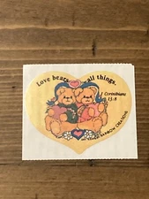 Corinthians Heart Sticker Rainbow Creations Love Bears All Things Vintage 1980’s