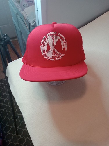 Red Truckers hat, Squire Boone Caverns, Corydon Indiana, FUNKAP