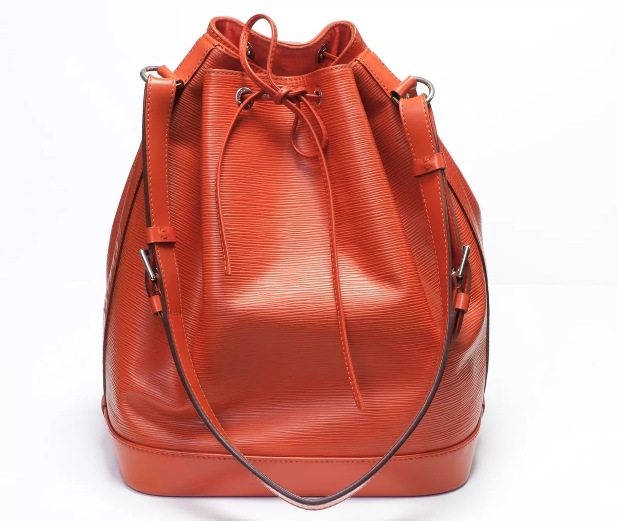 Louis Vuitton Paris LV Noe Epi Orange Leather Women's Drawstring