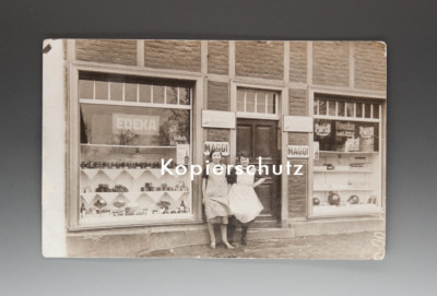 Foto/AK LADEN mit Maggi EMAILSCHILDERN um 1933