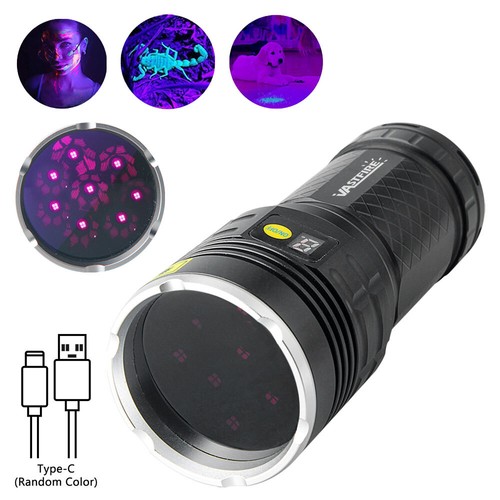 160W 365nm UV Light Blacklight LED Flashlight USB Rechargeable Inspection Torch - Picture 4 of 18