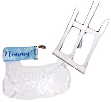 New WHITE Mommy to Be Sign  15" EASEL, 33" SASH 3CT Baby Party Decor SS2