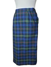 Vintage Pendelton Wool Smith Tartan Plaid Skirt Sz4 Petite Pencil Secretary