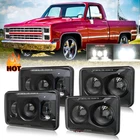 4pcs 4x6" LED Headlights HI-LO Beam Lamp for Chevy Pickup 1981-87 C10 K10 Blazer