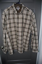 Carhartt Relaxed Fit Long Sleeve Plaid Shirt. Cotton Mens Size XL