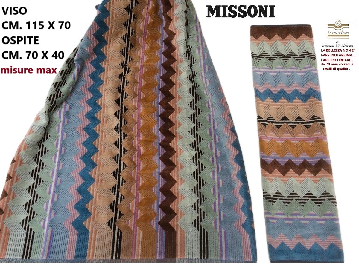 ミッソーニ タオルケット Missoni Towel Set Jacquard 1 cm 115 x 70 +