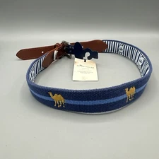 Peter Millar Youth Belt Size Large Blue Crown Seal From Medinah Country Club