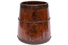 19th Century Chinese Qing Dynasty Wooden Grain Basket