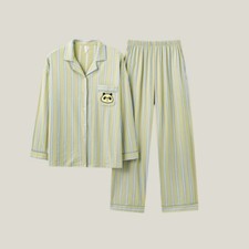 Women's Sleepwear Couple Striped Antibacterial Comfortable Outdoor Pajamas Set
