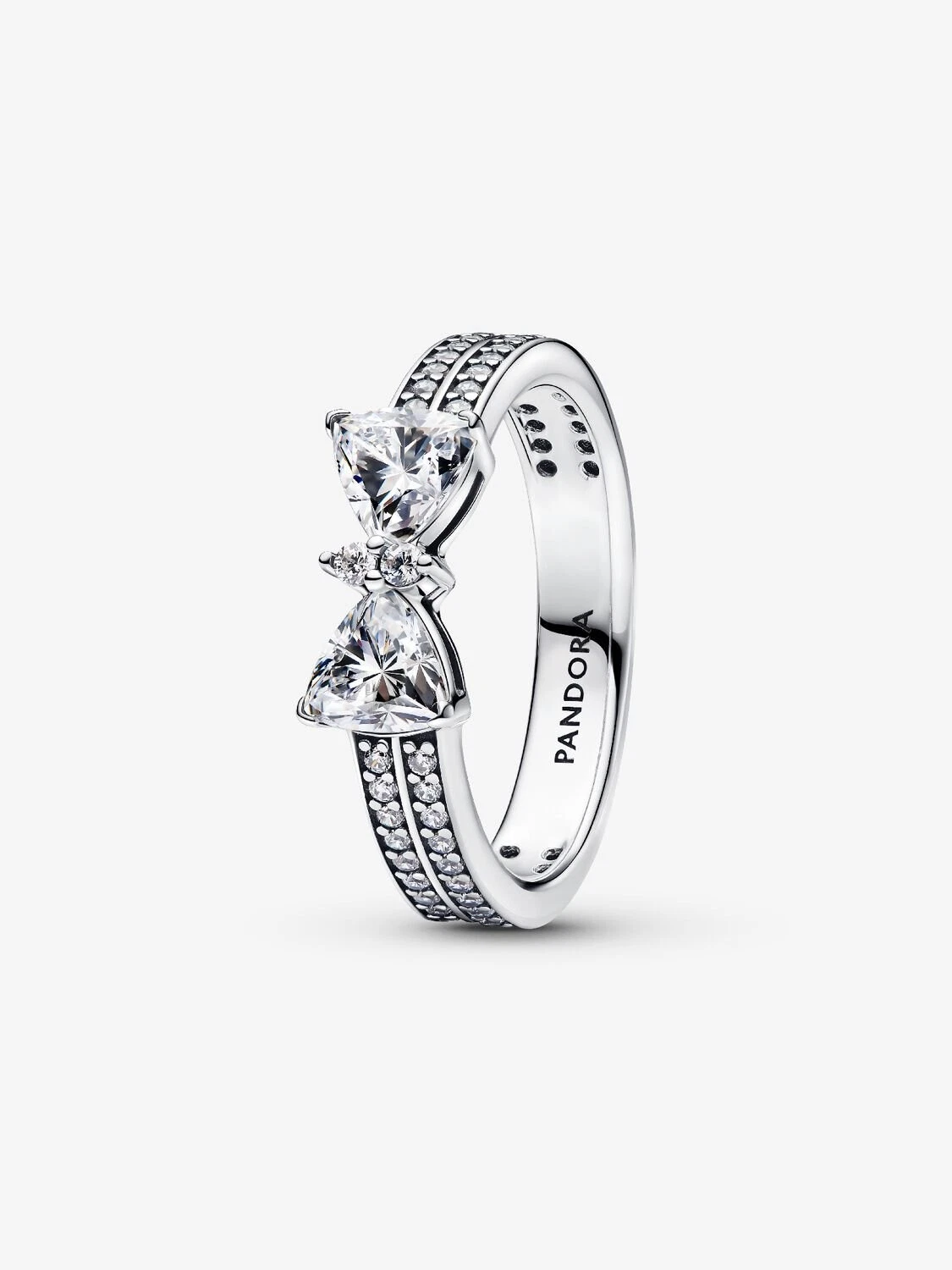 PANDORA *New Authentic* Pandora Sparkling Bow Double-row Ring-193552C01