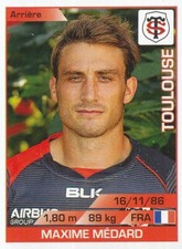 261 MAXIME MEDARD # STADE TOULOUSAIN TOP 14 STICKER PANINI RUGBY 2016