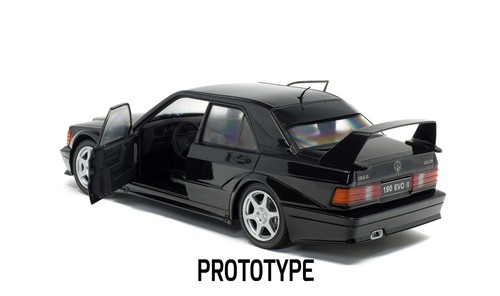 Mercedes W201 190E 2.5-16 Evo 2 black diecast model car 1001 Solido 1:18 - Picture 2 of 7