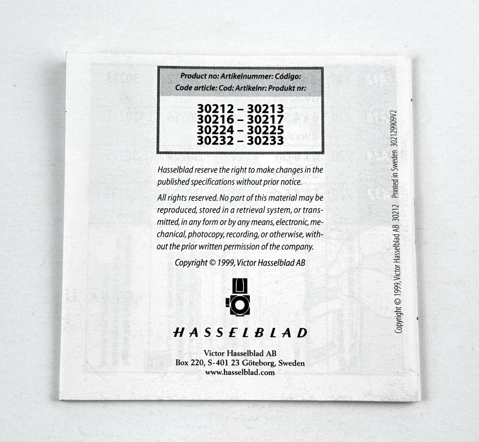 Custodia In Pelle Originale TP Per Dorso Hasselblad A12, A16, A24, C12, C24 - Mezza Custodia Protettiva