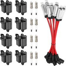 8Pcs UF271 Square Ignition Coils with 41-962 Platinum Spark Plugs & 748UU 8mm