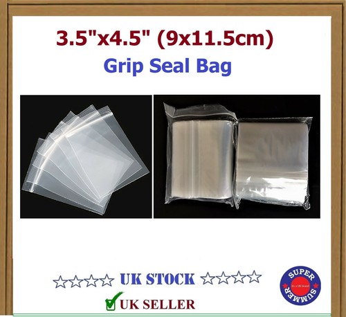 Grip Seal Self Seal Press Clear Polythene Bags Resealable Highest quality online - Picture 4 of 9