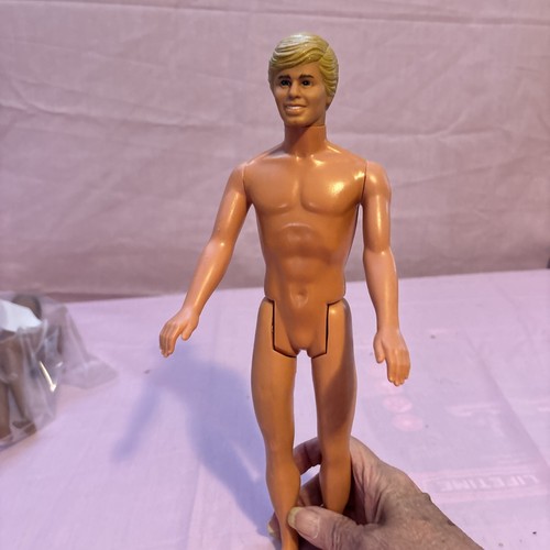 Vintage Barbie Ken Doll Molded Blonde Hair Blue Eyes Mattel 1983 1968 - Picture 3 of 11