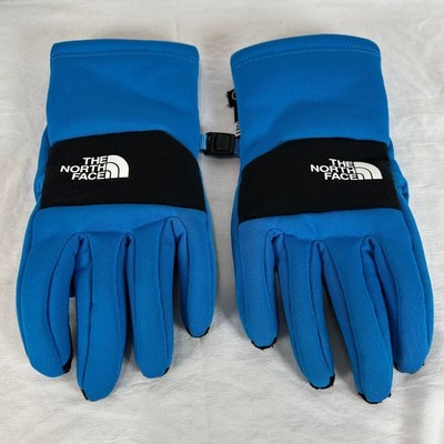 The North Face Blue Black Fleece Lined Gloves Youth Size M Insulated Waterproof