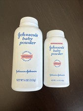 Vtg Johnson's Baby Powder Talc Original Travel Size Lot Of 2 Used