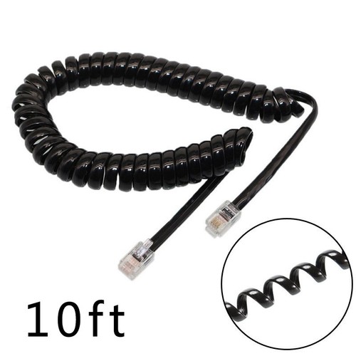 New Newest Hot Sale Handset Telephone Coiled Cord Curly Extension Line - Zdjęcie 3 z 9