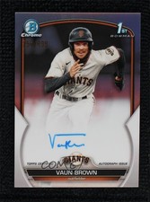2023 Bowman Chrome Prospect Refractor 254/499 Vaun Brown #CPA-VB Auto 5x8