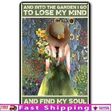 Funny Gardening Metal Sign Outdoor Decor Women Unique Gift Garden Humor New