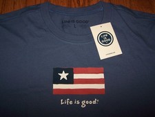 Life is Good THREE STRIPE FLAG S/S Shirt T-Sh...