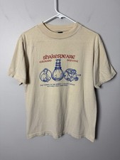 Vintage Shakespeare Colorado Festival Men's S/M Beige Shirt 80s