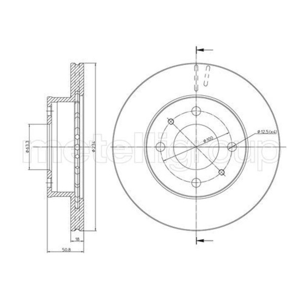 Metelli 2X Bremsscheibe Vorne Ø234 Mm BelüFtet FüR Hyundai Atos MX 1.1 1.0I-image