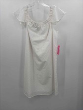 Pre-Owned J Crew White Size Small Eyelet Short Sleeveless Dress