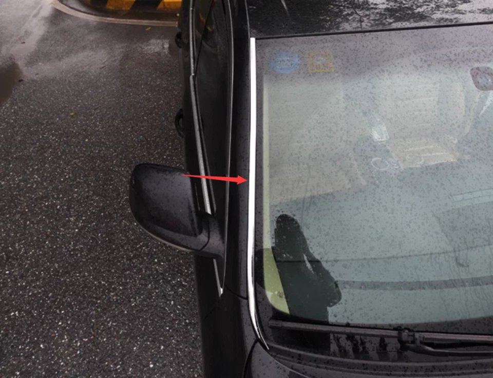 Tira de moldura decorativa de vidrio de engranaje delantero de acero inoxidable para Volkswagen Touareg 06-2010 Foto 2 de 4